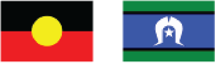 Flags of Aboriginal and Torres Strait Islander peoples.