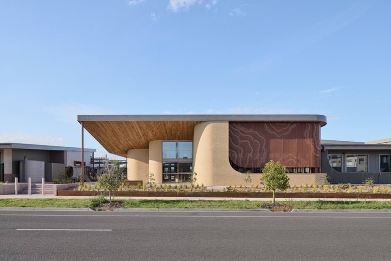Modern Australian building with unique curved design
